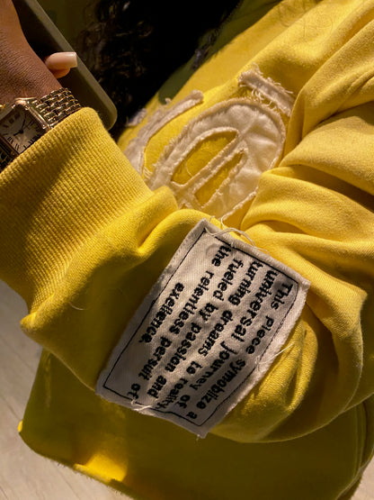 Seiko Studios Cropped Hoodies- Yellow