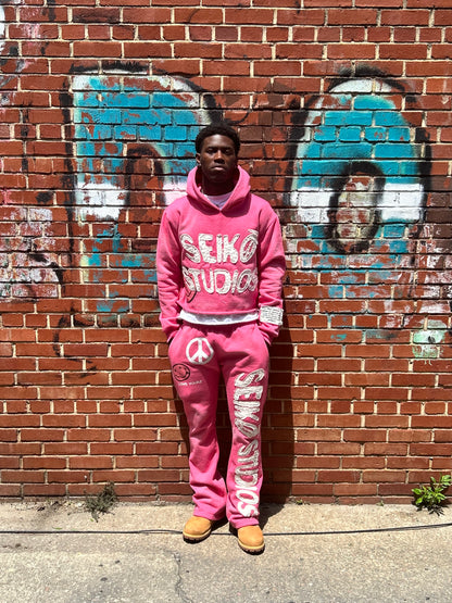 Seiko Studios Cropped hoodies- Pink