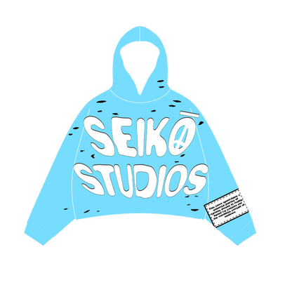 Seiko Studios Cropped Hoodies- Unc Blue