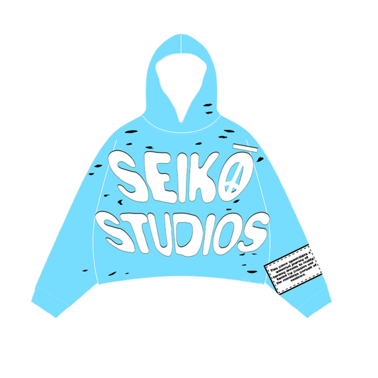 Seiko Studios Cropped Hoodies- Unc Blue